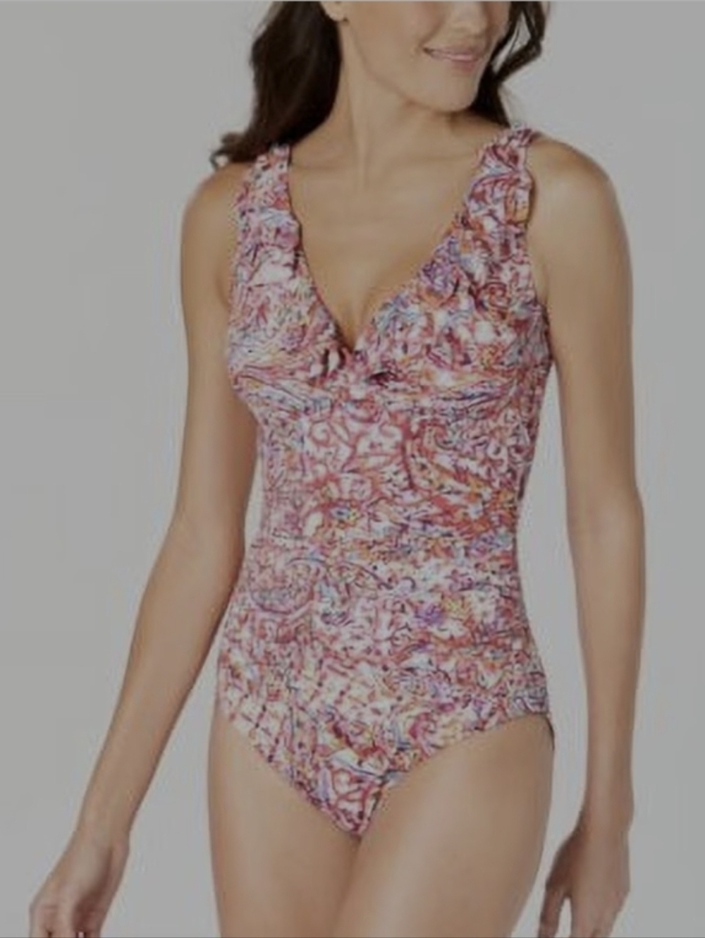 Lauren Ralph Lauren Women's Swim One Piece Bathing Suit Swimsuit 16W Nwt